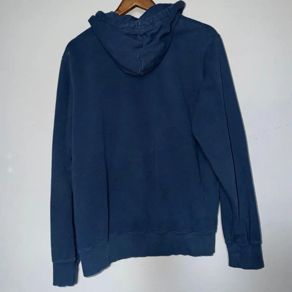 The North Face Men’s Medium Blue Logo Pullover Hoodie Cotton Blend
